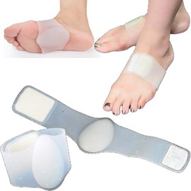 HTS Certified Flat Foot Arch Supporters 2 Pieces (Both Feet), Reduce Swelling, Shock Absorption, Foot and Arch Correction, Adjustable Size