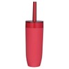 Sealskin Bloom Toilet Brush and Holder, ABS, Red, 10.5 x