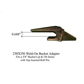 Mini Excavator Bucket Combo, Weld-on Shanks, Twin Tiger Teeth & Pins, 5/8" Lip - 230X156, X156WTL (2)