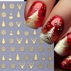 5Sheets Christmas Nail Art Stickers 3D Christmas Tree Elk Nail