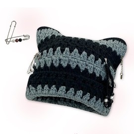 yolrdiw Therian Stuff Fairycore Grunge Costume Emo Hat Striped Fingerless Gloves Knee High Socks