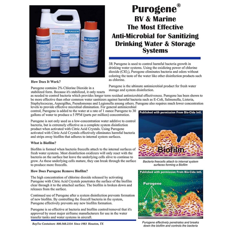 128oz Purogene Water Treatment Preserver and Maintainer for Drinking Water