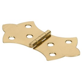 The Hillman Group 851198 1-11/16-Inch x 3-1/16-Inch Solid Brass Decorative Hinge, Bright, Brass Finish