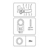 Gardinia Curtain Rings (Annähring) Nickel for Vitrage / Cafe House