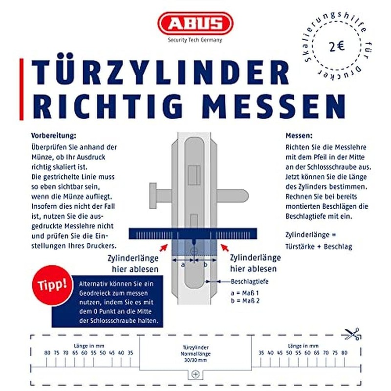 ABUS E50 N 35/35 – Eurocilindro Harle: Nickel