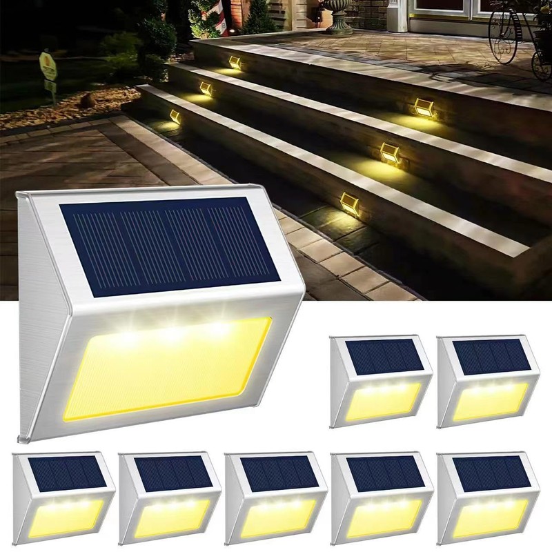 JSOT Solar Lights Outdoor for Deck,Waterproof Solar Powered Steps Light