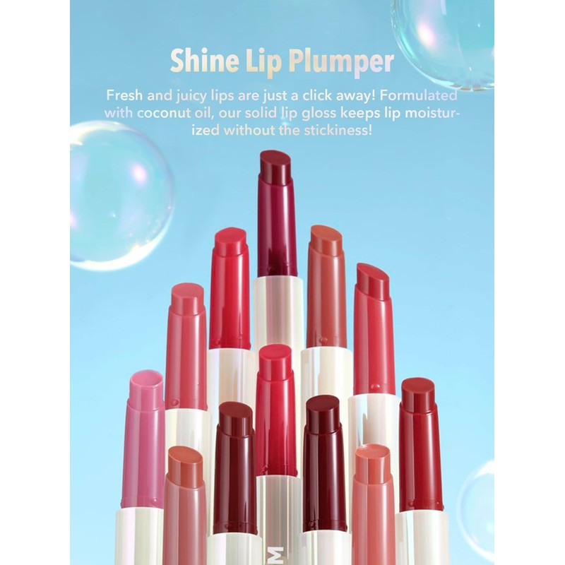 SHEGLAM PoutPerfect Moisturising Solid Lip Gloss Non-Sticky Lipstick with Coconut