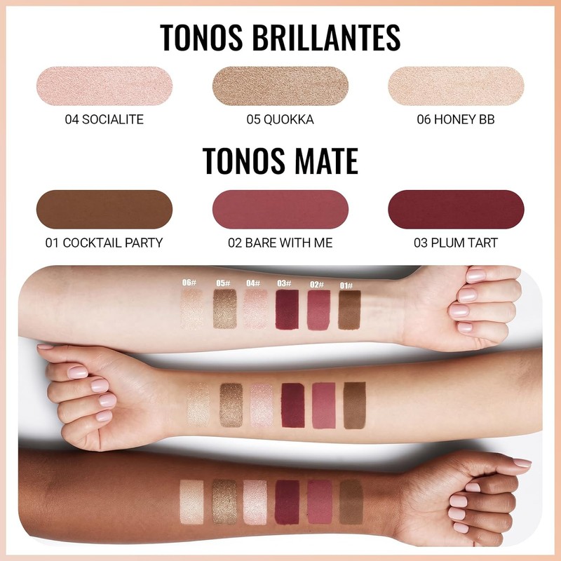 Erinde Sombra de ojos en barra Marrón Matte, Resistente al