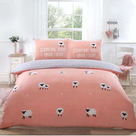 Rapport Home Counting Sheep Duvet Set (Single, Blush)