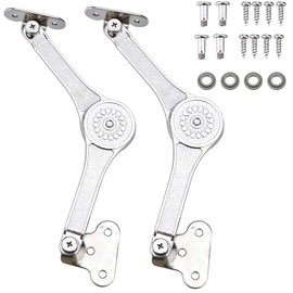 Lid Support Hinge, Heavy Duty Lid Stay Hinges with Soft Close Lid Support for Toy Box Cabinet Kitchen（40lb/110 Degree /2 PC）