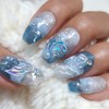 Mermaid Tail Handmade Nail Tips - Short Square / 머메이드