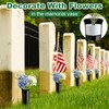 FillTouch 4 Pcs Cemetery Grave Vase Inserts Plastic Flowers Holder