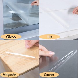 Clear Contact Paper Roll Kitchen Oil Sticker for Clear Glossy Self-Adhesive Film Cover Removable Protective Transparent Kitchen Oil Proof Sticker Cabinets, Walls Fridge Roll 11.8IN x 78.7IN