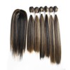 X-TRESS Highlight Balayage Synthetic Hair Bundles with Closure Yaki Straight