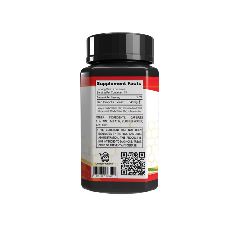 Propolis Health Red Propolis - Bee Red Propolis 90 Capsules
