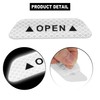 X AUTOHAUX 4pcs Car Door Reflective Sticker Open Warning Safety