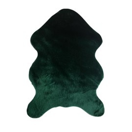 ACESOME Rug Faux Fur, Faux Lambskin Sheepskin Soft Fluffy Rug Cuddly Living Room Decoration, Imitation Wool Bed Rug Sofa (Green, 60 x 90 cm)