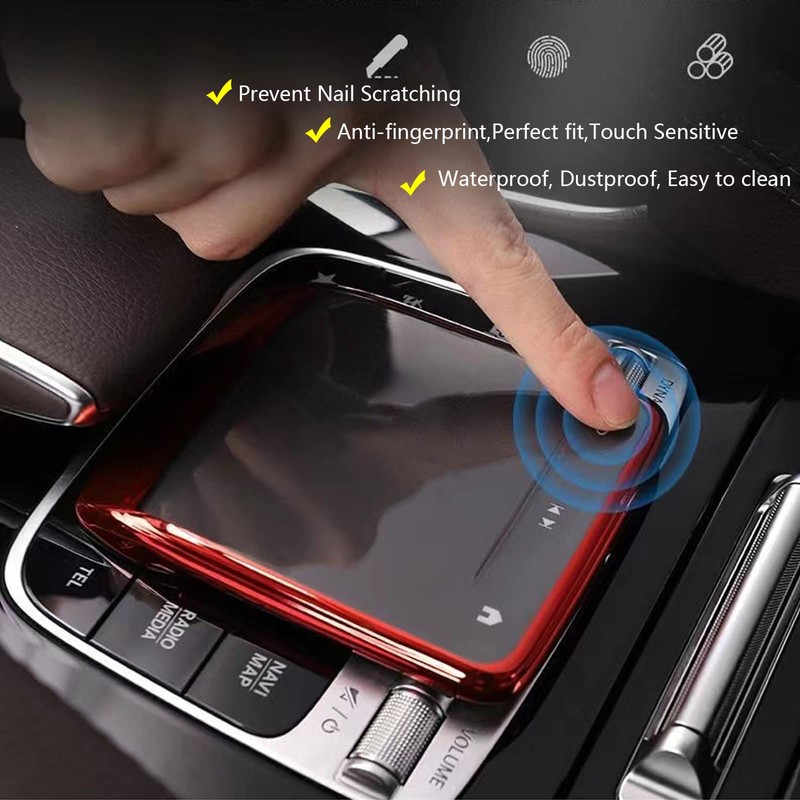 SHIFENG Schutzfolie für Pkw-Mittelkonsolen-Touchpad, weiches TPU, Rot