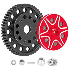 RCMYou RC 56T Slipper Clutch (0.8Mod) Transmission Gears Spur Gear Upgrades Part for 1/10 Slash 2wd VXL/Rustler 2wd VXL/Stampede 2wd VXL/Bandit 2wd VXL,56T Slipper Clutch,Red