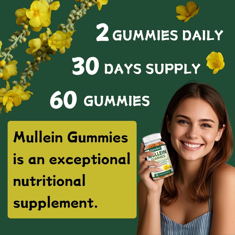 Putaojun Mullein Gummies for Lung Cleanse | Organic Immune Support