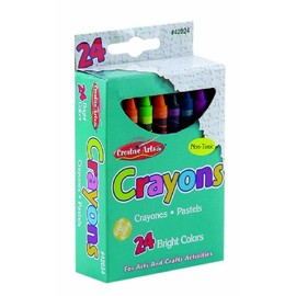 Creative Arts by Charles Leonard Crayons, Assorted Colors, 24 Crayon Box (42024)