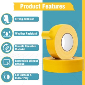 HolderProf Pickleball Tape for Outdoor Court, 2in x 300FT Temporary Pickleball Court Lines, Court Marking Kit for Pickleball, Basketball, Badminton