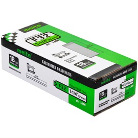 meite F32 18 Gauge 1-1/4 Inch Galvanized Brad Nail Ideal for Upholstery, Trims, Molding, Woodworking 5,000 PCS/Box (1 Box)
