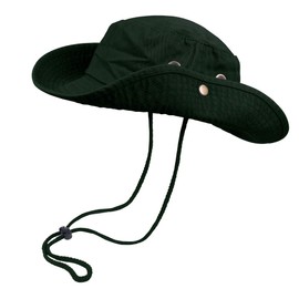 Bucket Hat Hiking Fishing Wide Brim UV Sun Protection Safari Unisex Boonie (Olive, Large/X-Large)