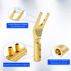 Monosaudio Speaker Fork Connector 8 Pieces Y Flat Connector Screw