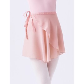 Daydance - Faldas de ballet negras para niñas y mujeres, bufanda de gasa transparente para leotardos, ros a(Flesh Pink), 4-7 Años
