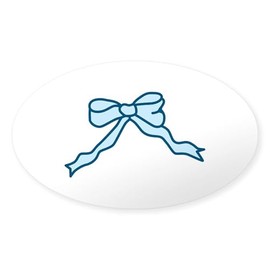 CafePress Ribbon Bow Sticker Oval Car Bumper Sticker