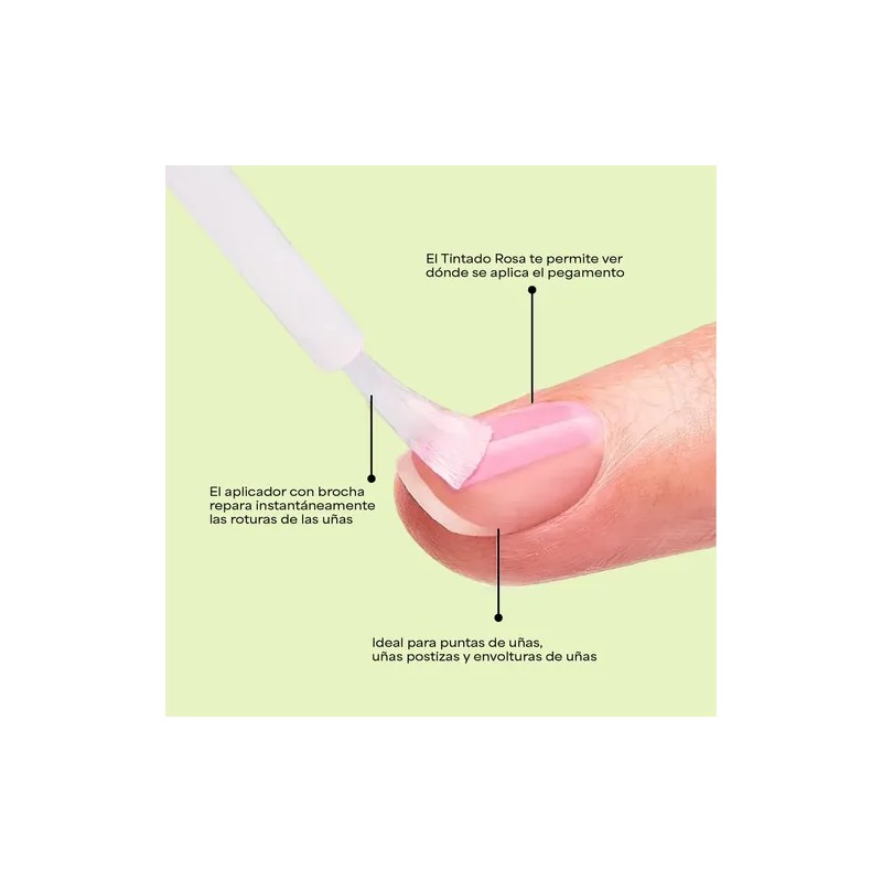 Pegamento De Uñas en Brocha Kiss Vitablond Nail Glue Vitamina