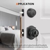 Haidms Black Exterior Deadbolt and Keyed Entry Door Knob Set,