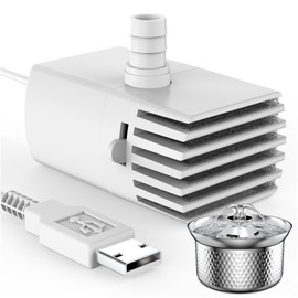 Replacement Pump for Cat Water Fountain | 108oz/3.2L Cat Fountain Stainless Steel Cat Water Fountain for Cats Inside, Pet Water Fountain Dog Water Dispenser -Pump