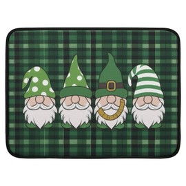 Saint Patrick's Day Dish Drying Mat 18x24 Inch,Four DwarfsAbsorbent Drainer Rack Mats Absorbent Fast Dry Dish Pad Protector Kitchen Counter Accessories