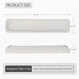 Oakrain 30 inches Large Decorative Bowl for Home Decor, White Dough Bowl with Hand Carved Irregular Texture, Unique Table Centerpieces, Wooden Home Decor Accents for Farmhouse Boho Rustic Style