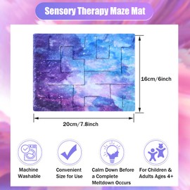 Youyole 9 Pcs Marble Maze Mat Bulk, Sensory Mat Cloth Fidget Toys Kids, Stress Anxiety Relief Calming Toys Adults for Classroom School Supplies Christian Charity Donation(Starry Sky)