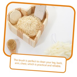 GLEAVI 1set Body Exfoliating Scrubber Versatile Skin Care Tools for Bathing Includes Pumice Stone Back Scrubber Soft Brush for Body Cleaning for