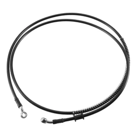 X AUTOHAUX 200cm AN3 M10 Car Hydraulic Brake Line Oil Hose Pipe Fitting 28° 28° Stainless Steel for Car Motorcycle Dirt Racing Bike Black