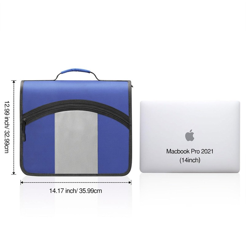 MoKo Zipper Binder, 3 Inch 3 Ring Binder with 600