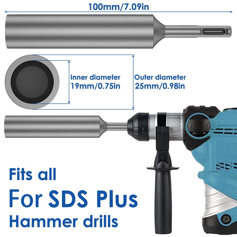 SDS Plus Ground Rod Driver for 5/8Inch and 3/4Inch Ground