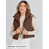 MEROKEETY Women's Casual Sleeveless Puffer Jacket Vest Stand Collar Padded