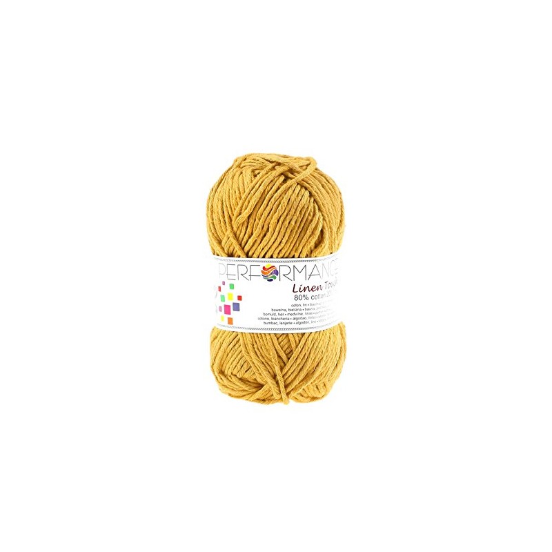 10 x 50 g Knitting Yarn Yellow Linen Touch #