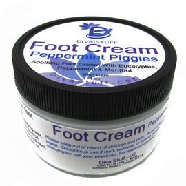 Diva Stuff Piggy Soothing Foot Cream with Eucalyptus Peppermint Menthol 4 Ounce / 유칼립투스 페퍼민트 멘톨이 함유된 디바 스터프 피기 진정 풋 크림 4 Ounce