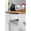 Hodedah Kitchen Island with Spice Rack, Towel Rack & Drawer,