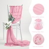 Bouiexye Chiffon Table Runner 30x120 Inches Sheer Romantic Wedding Runner