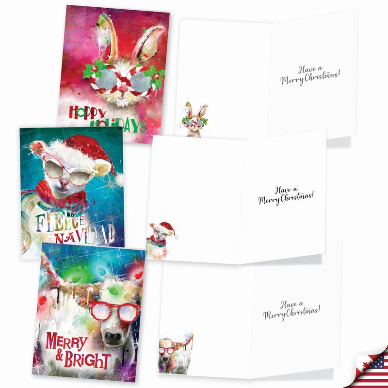 The Best Card Company Sassy Seasonal Animals - 20 Assorted