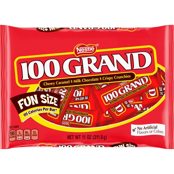 Nestle 100 Grand Fun Size Bag, 11 oz (Pack of 12)
