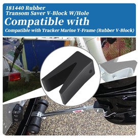 XYgdhqpt 181440 Rubber Transom Saver V-Block W/Hole Compatible with Tracker Marine Y-Frame (Rubber V-Block)