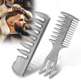 RHOS Men's Comb Coarse 2 Piece Comb Set for Men Vintage Style 2 Piece Styling Barber Barber